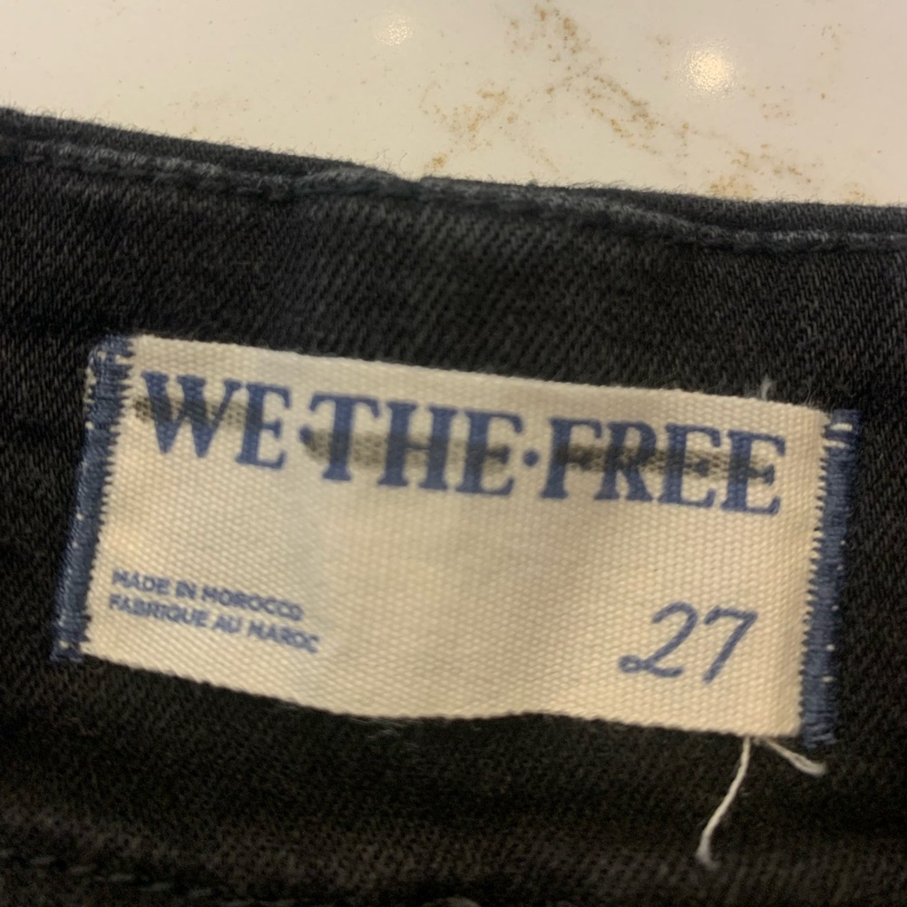 We The Free Bella Moto Mid Rise Skinny Jeans Women's Size 27 In Faded Black NEW - Picture 7 of 13